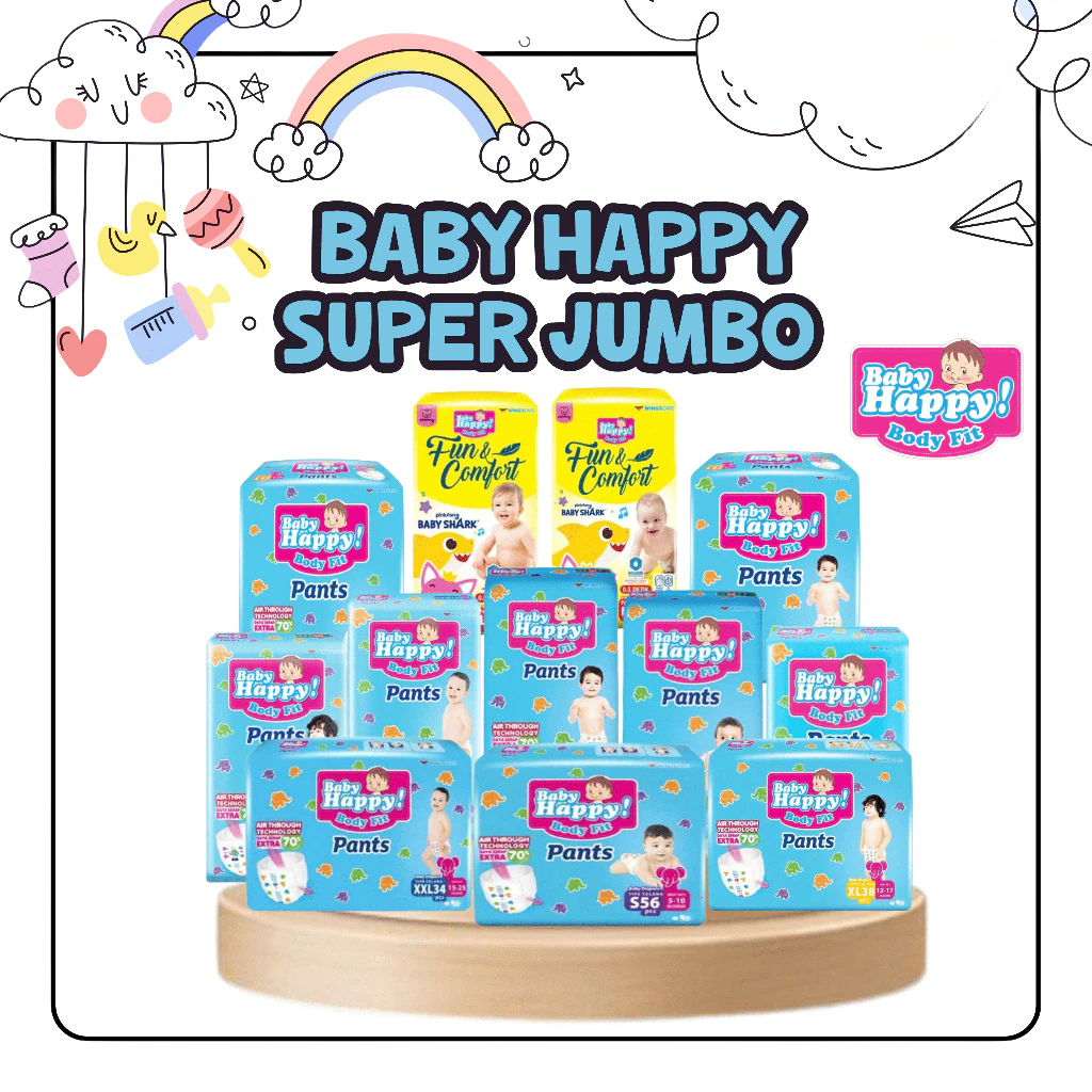 Baby Happy Super Jumbo S56/M48/L42/XL38/XXL34