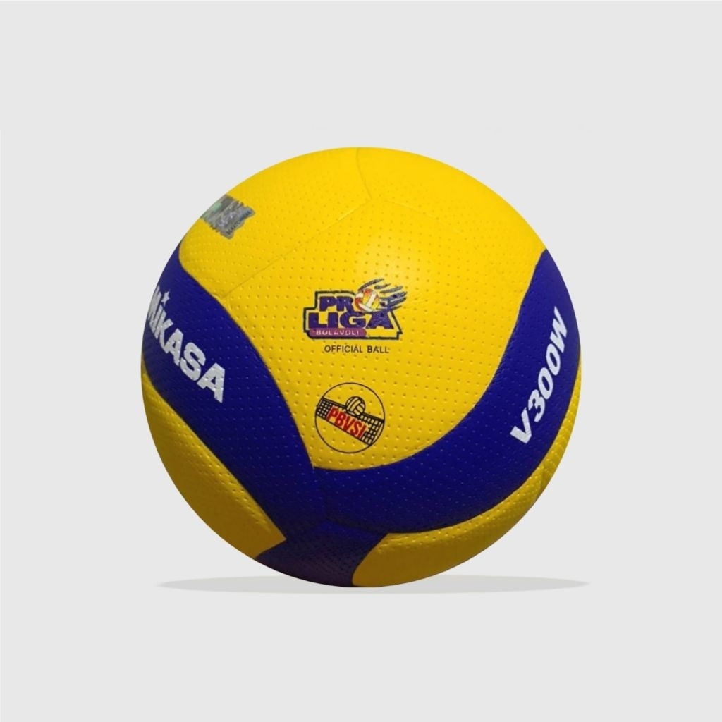 วอลเลย์บอลคุณภาพ MIKASA V300W พร้อมวาล์วฟรีและตาข่าย