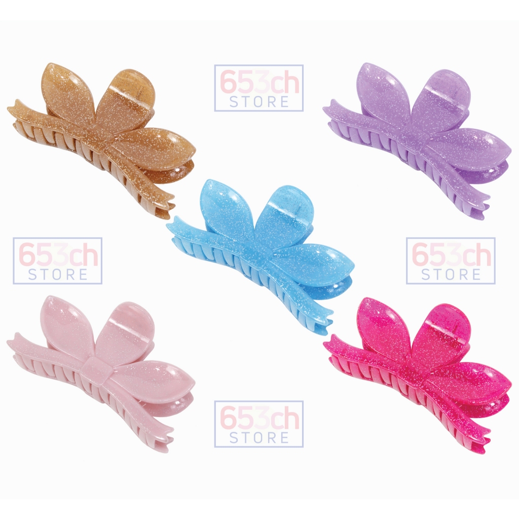 MAIRA - 631-ST JEDAI CROWN LEAF MODEL CLEAR GLITTER MOTIF กิ๊บติดผมสวยต่อโหล 12 ชิ้นวัสดุคุณภาพดั้งเ