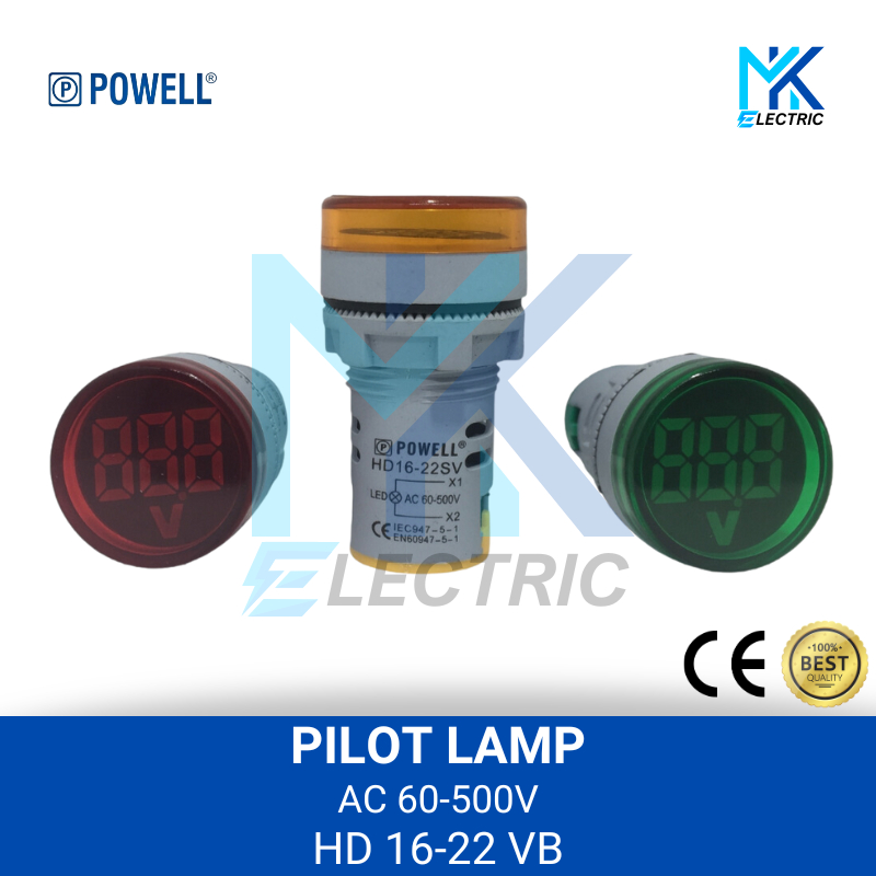 Powell Pilot LED Light AC 60-500V HD 16-22 VB