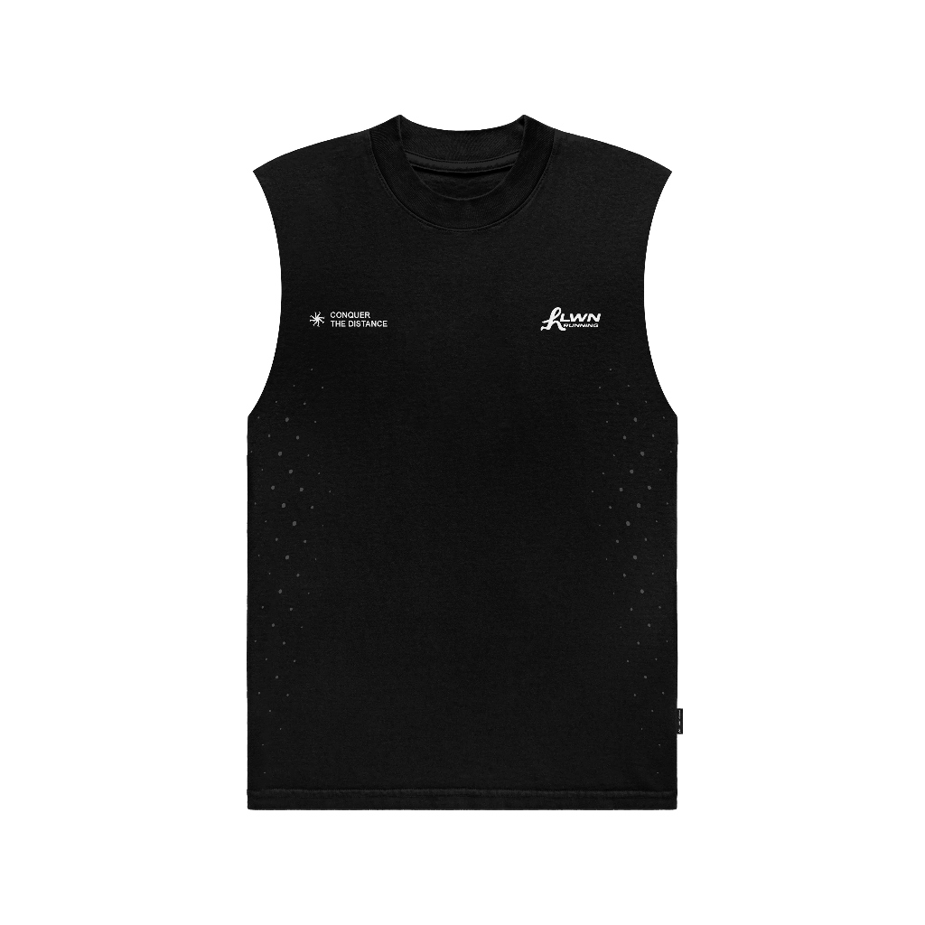 HLWN Running Unisex Muscle Tee สีดํา - Kaia
