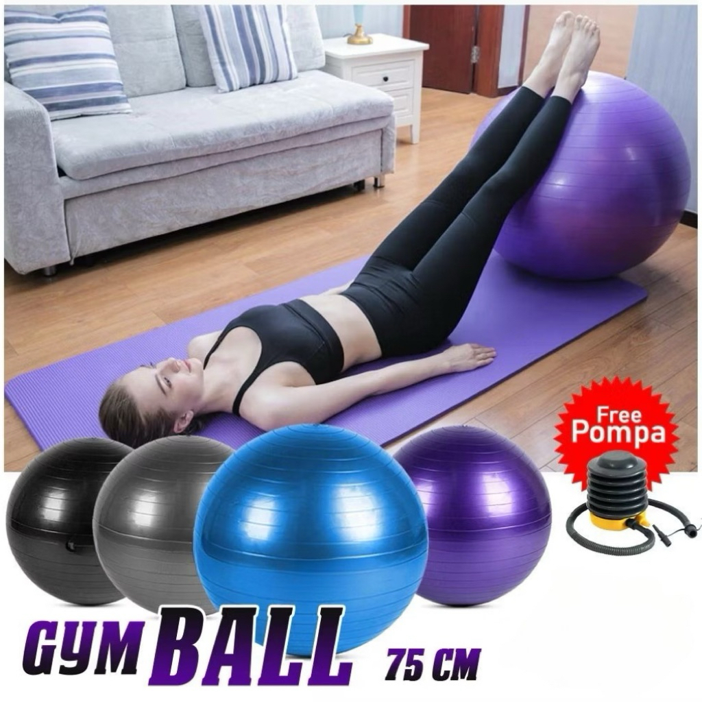 G-Speeds Gym Ball ฟิตเนส 75 cm / Gym Ball / yoga Ball อุปกรณ์กีฬา (Bonus Pump) Gymball 019-3