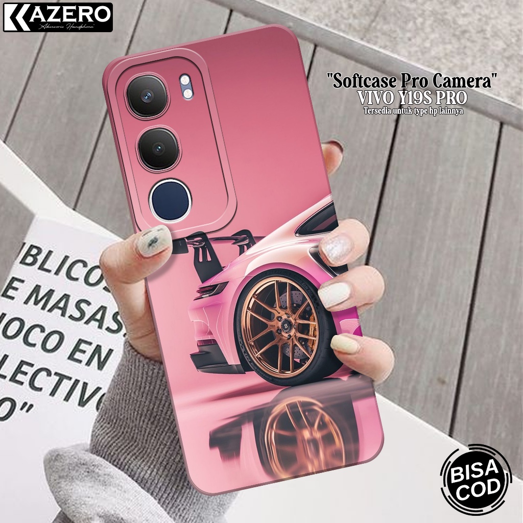 KAZERO - เคสโทรศัพท์ VIVO Y19S PRO - เคสรถแฟชั่น - กล้อง Pro - VIVO Y19S PRO Softcase - เคส VIVO Y19