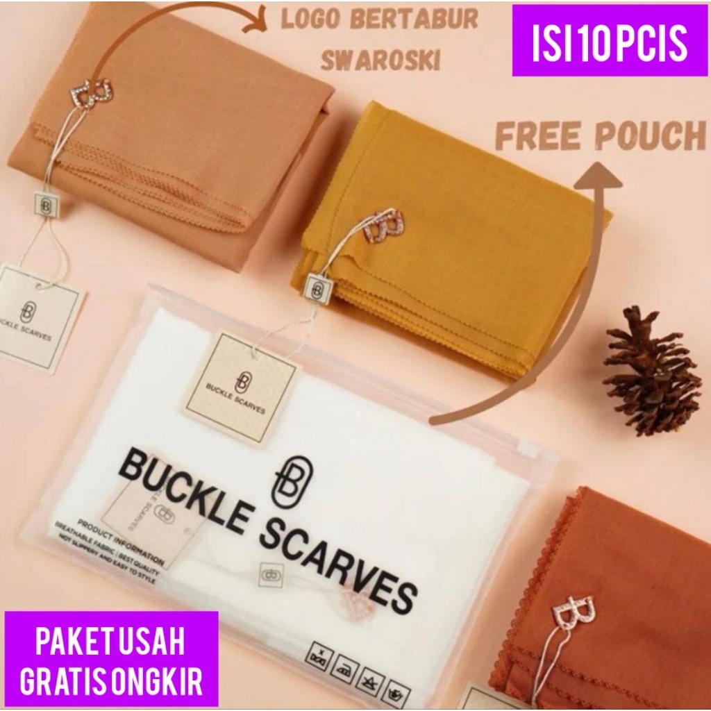 CONTENTTS 10 ชิ้นหัวเข็มขัดรอยแผลเป็น PLAIN OLIVE PREMIUM PKING POUCH