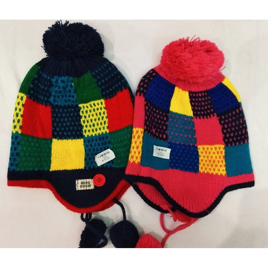 CANDY SQUARE BABY KNIT HAT