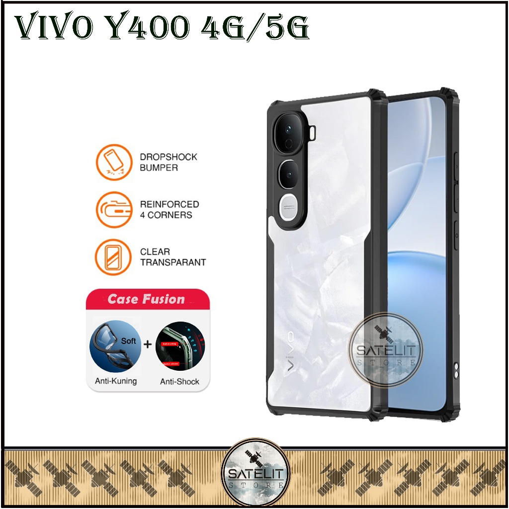 Vivo Y400 4G 5G Y300 Y200 Softcase Fusion เคสใสกันกระแทก