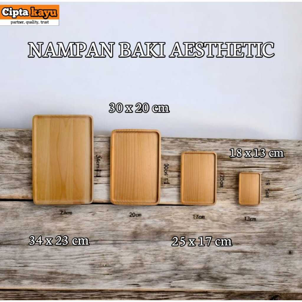 PLD FULL WOODEN TRAY, / AESTHETIC FOOD STAGE TRAY