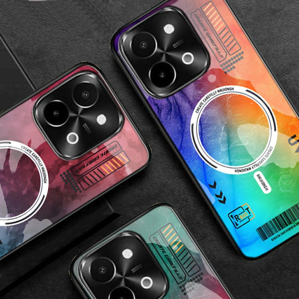 HP Softcase Glass Motif FIND CASE - VIVO Y28 4G - เคส VIVO Y28 4G ล่าสุด - เคสโทรศัพท์ VIVO Y28 4G -