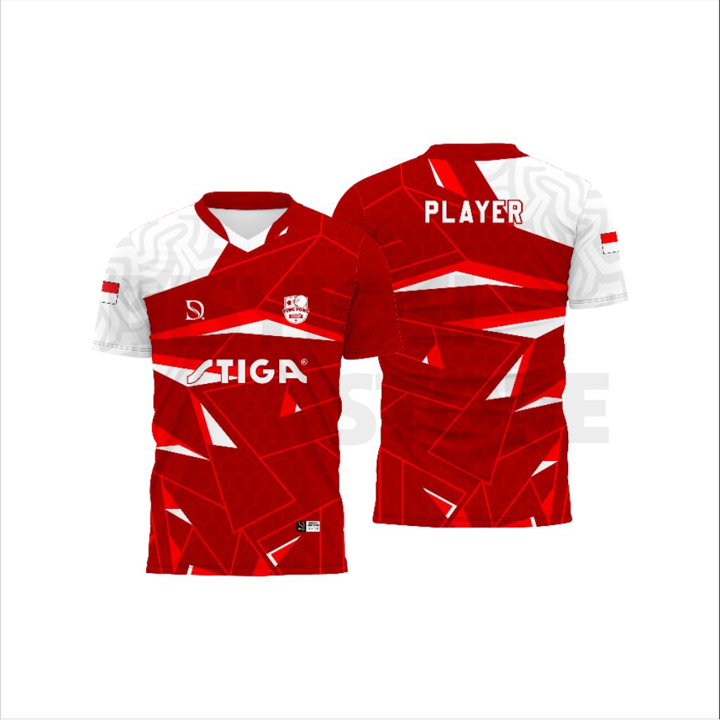 เสื้อยืดกีฬา | JERSEY PINGPONG - 05 | UNISEX FULL PRINT TABLE TENNIS JERSEY FREE CUSTOM (LOGO, NAME,