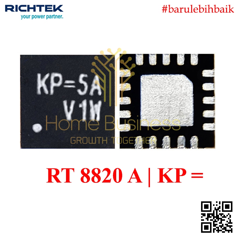 RT8820AGQW RT8820A RT8820 A RT 8820A RT 8820 A / KP=4G KP=3A KP = IC RICHTEK RT8820A Dual-Phase PWM-