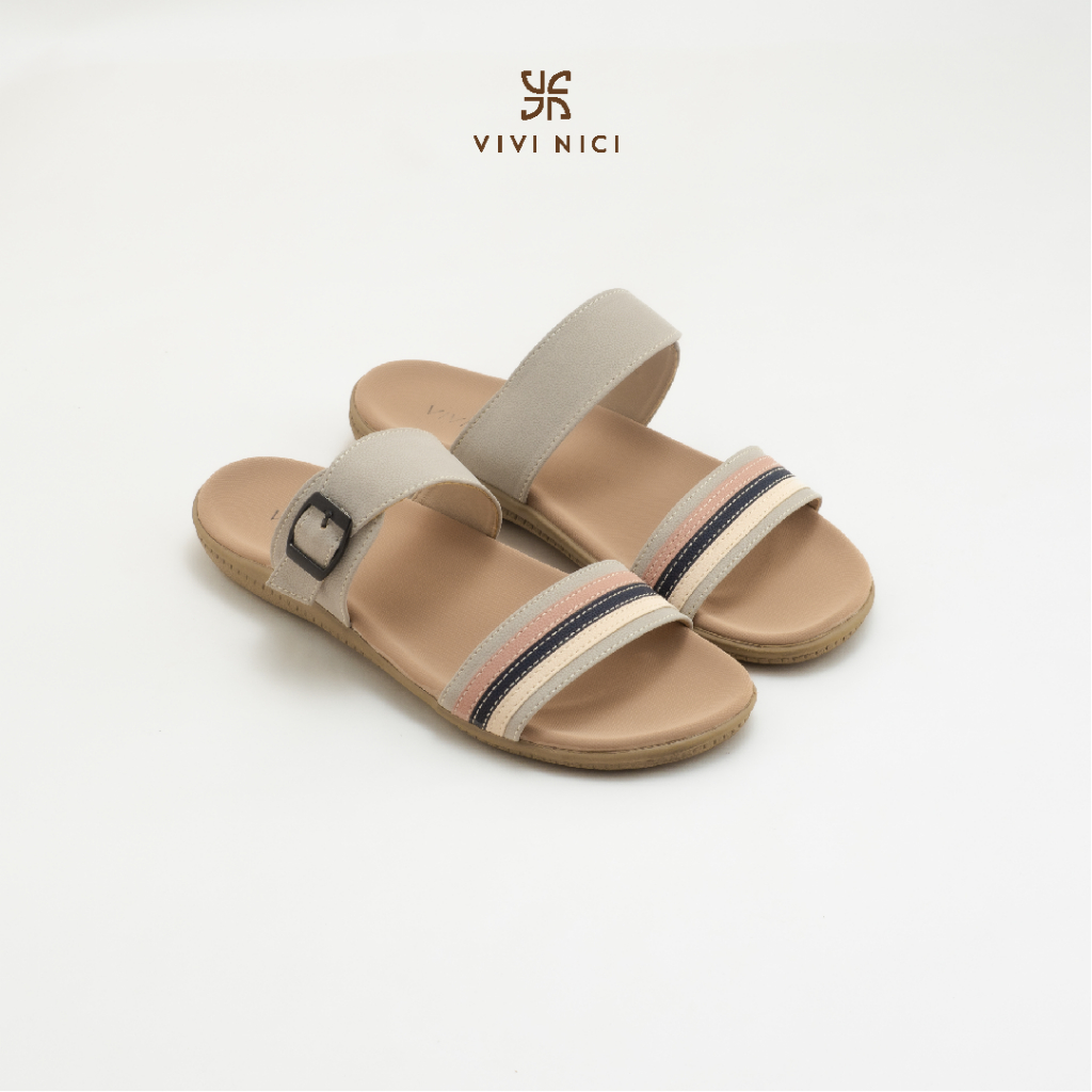 VIVI NICI - รองเท้าแตะส้นแบนผู้หญิง Chloe