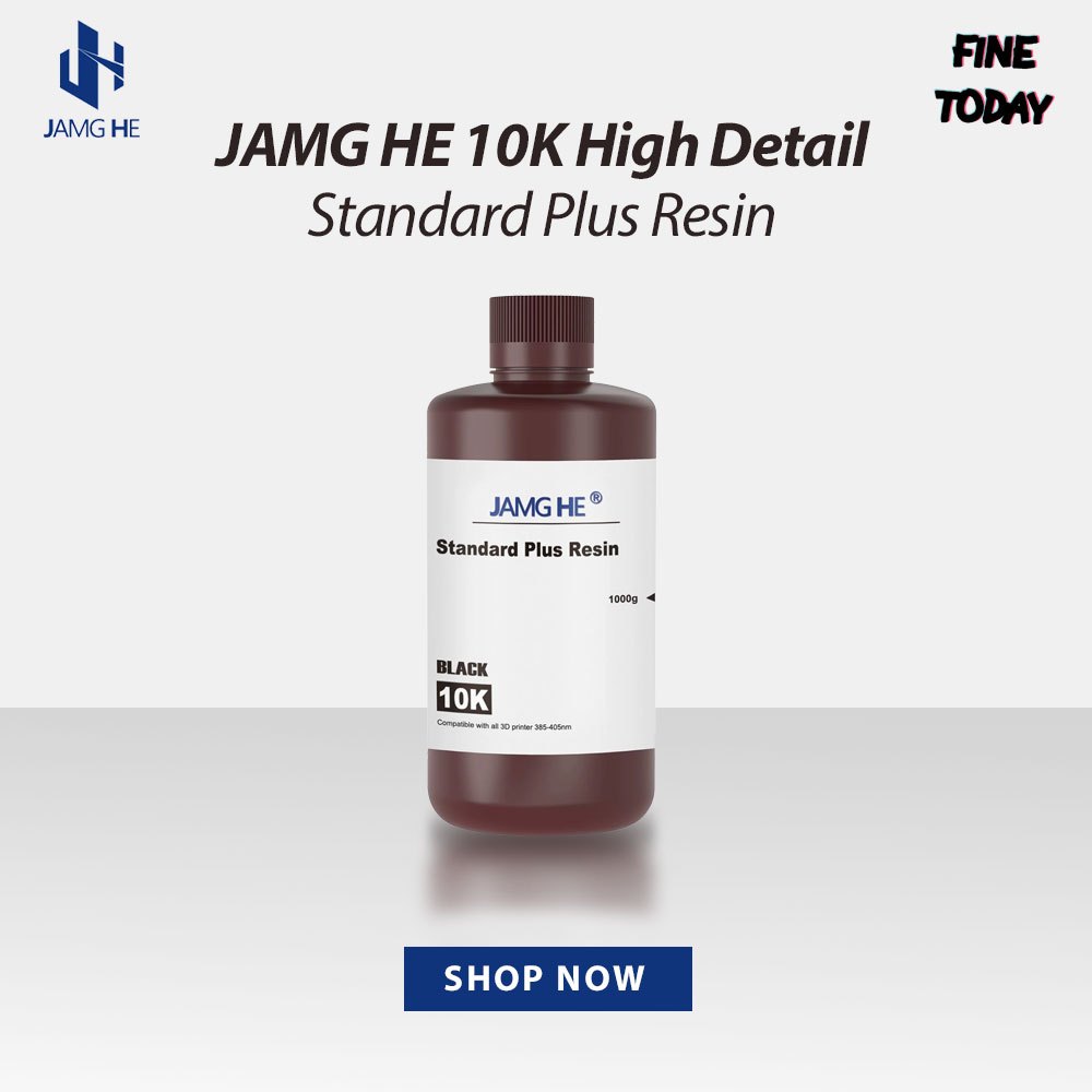 Jamg He เรซิ่น 10K Standard Plus เรซิ่น 1KG รายละเอียดสูง Low Viscocity 3D เครื่องพิมพ์ DLP LCD MSLA