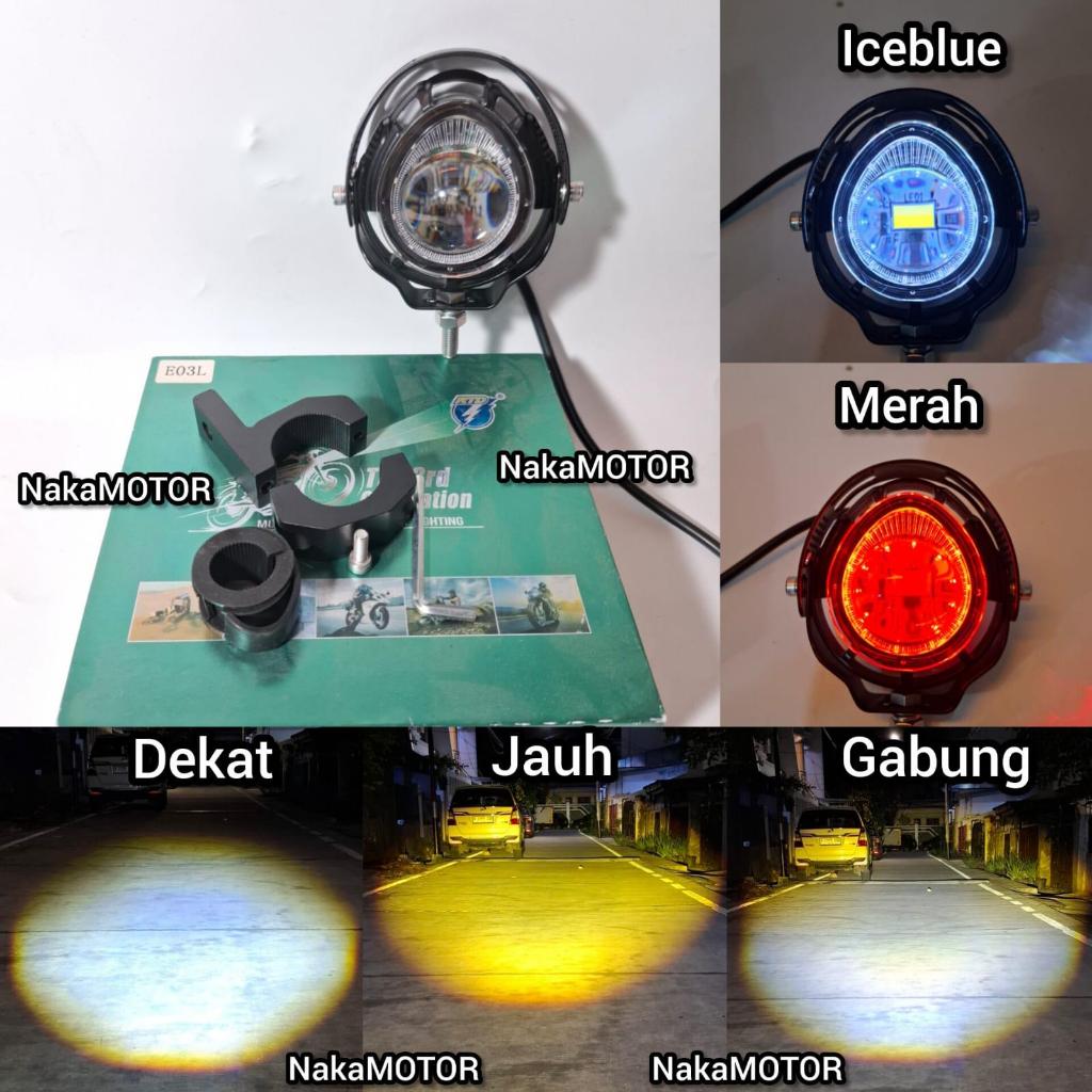 สปอตไลท์ LED Rayton E03L RTD ดั้งเดิมพร้อมตาปีศาจ + พัดลมระบายความร้อนอะลูมิเนียมเต็มรูปแบบ, กันน้ํา