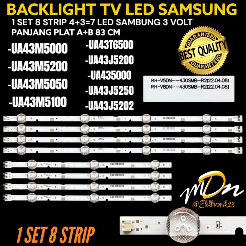 SAMSUNG 43 นิ้ว LED TV BACKLIGHT UA-43J5000- UA-43J5100- UA-43J5200- UA-43J5250- UA-43J5202- UA-43M5