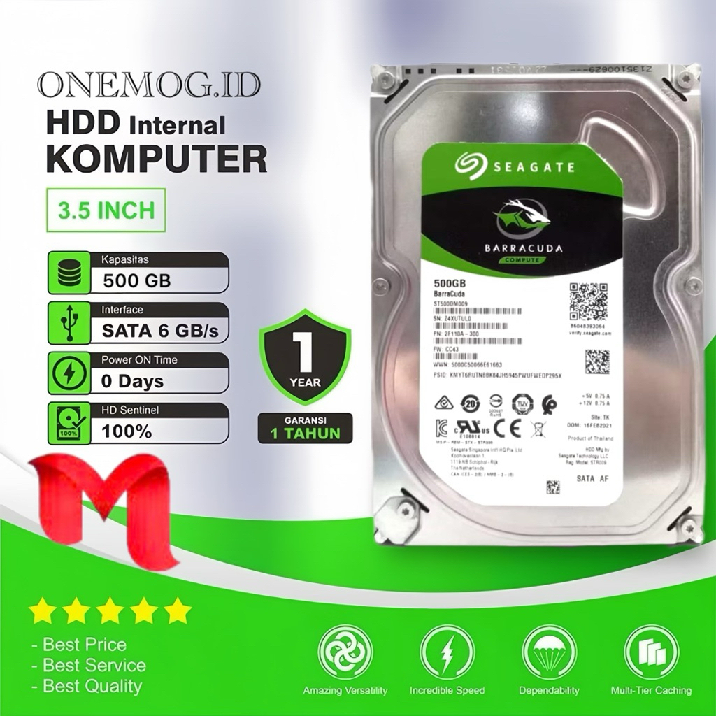 500GB Seagate Barracuda ภายใน Sata 3.5 ฮาร์ดไดรฟ์ 500GB PC CPU คอมพิวเตอร์ฮาร์ดไดรฟ์ / 500GB PC HDD