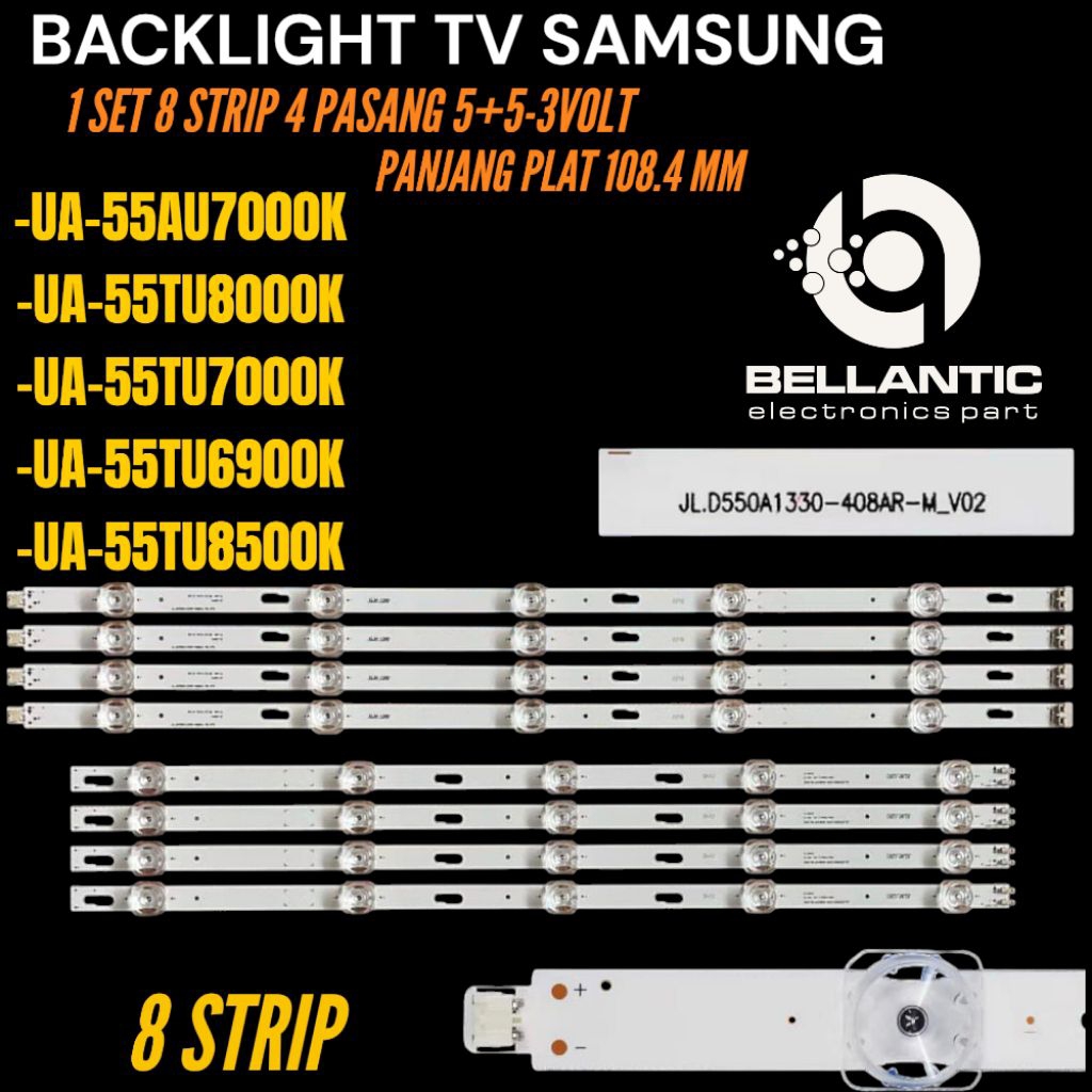 SAMSUNG 55 INCH LED TV BACKLIGHT UA-55AU7000K- UA-55TU6900K- UA-55TU7000K- UA-55TU8000K- UA-55TU8500