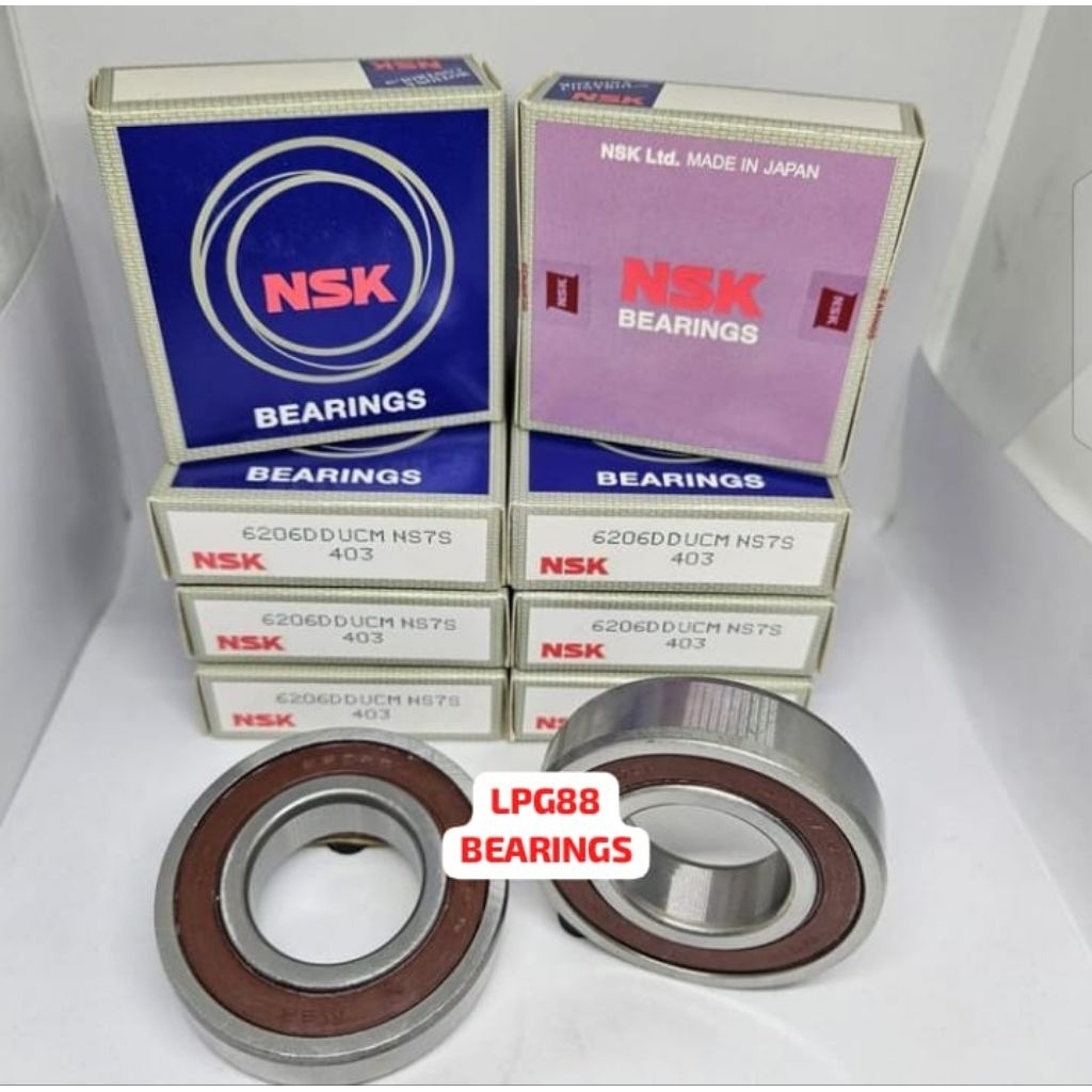 BEARING 6206 DDCUM NSK RUBBER COVER 6206 2RS NSK