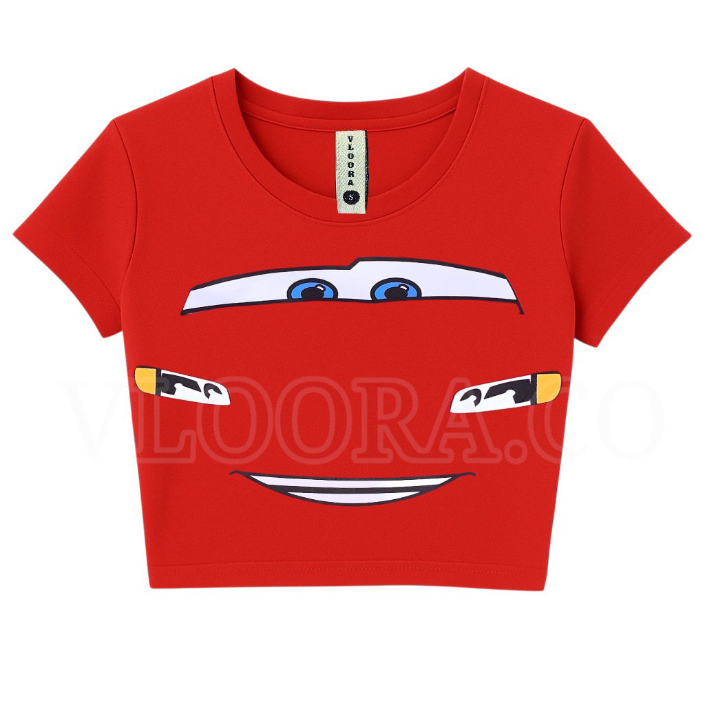 KATUN Mcqueen เสื้อครอปพื้นฐานของผู้หญิง หนา นุ่ม เย็นสบาย วัสดุผ้าฝ้ายดูดซับเหงื่อ ด้านบนของผู้หญิง