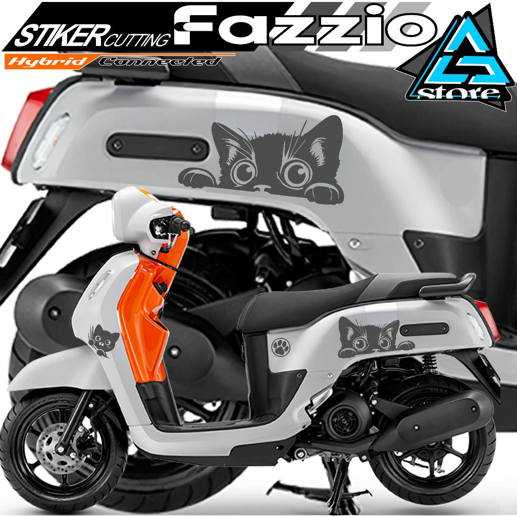 สติ๊กเกอร์สําหรับรถจักรยานยนต์ทั้งหมด/555/แมวตัดสติกเกอร์/FAZZIO STRIPING/UNIQUE MOTORCYCLE STICKER/แถบแมว