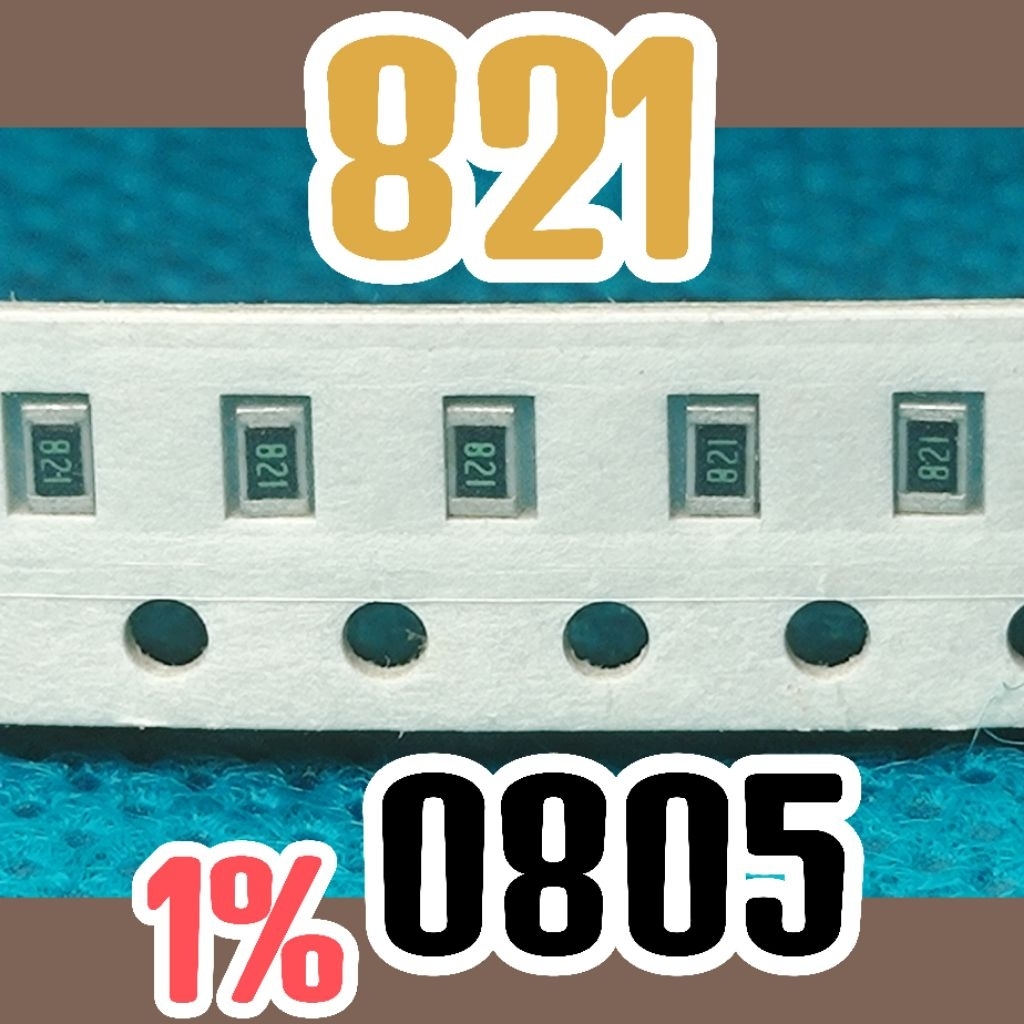10ชิ้น ตัวต้านทานชิป smd 8200 821 820ร 1% ขนาด 2012 0805 820 โอห์ม