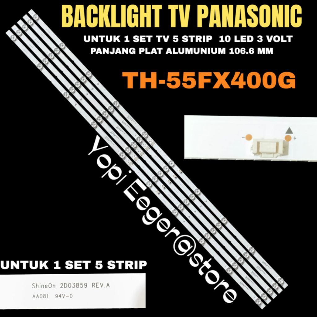 PANASONIC 55 INCH LED TV BACKLIGHT 55FX400G PANASONIC 55 INCH LED TV BACKLIGHT