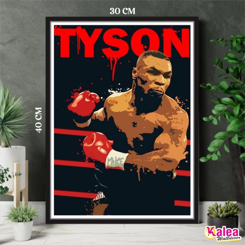 Mike Tyson Wall Decorative ขนาด 30 X 40 / Mike Tyson Wooden Poster ขนาด 30 X 40 / Mike Tyson Walldec