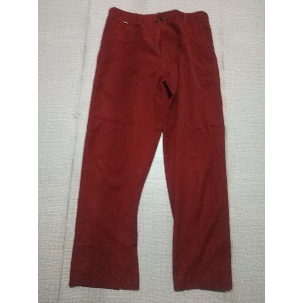 MERAH กางเกงนักเรียนประถมสีแดง Preloved แบรนด์ยูนิฟอร์ม/kc163