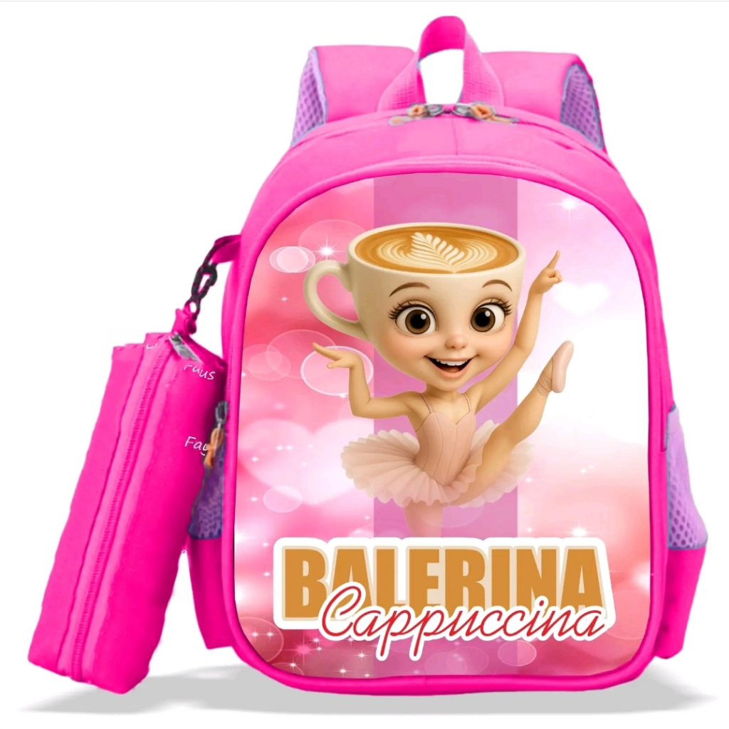 ใหม่ล่าสุด CAPPUCINA BALLERINA ตัวอักษรก่อนวัยเรียนโรงเรียนอนุบาลกระเป๋าวงเด็กประถม