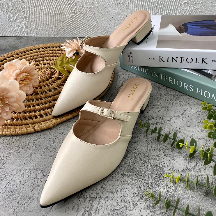 ROYALE Lara Mules - รองเท้าแตะแบบสวม Mules Heels สําหรับผู้หญิง