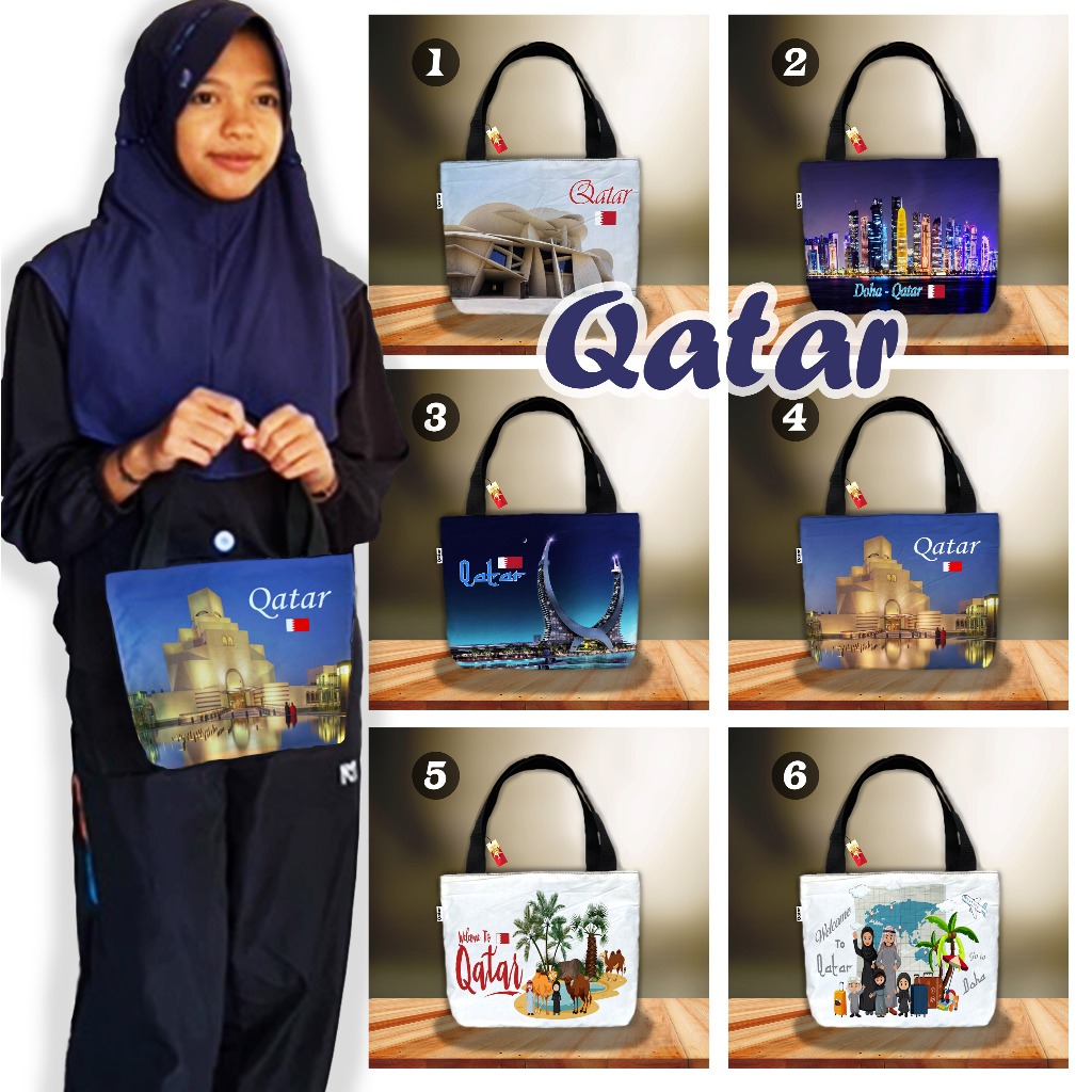 QATAR SOUVENIR BAG, WEBBING STRAP 004