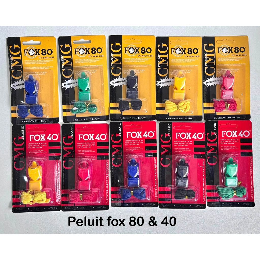 FOX PRIWITAN WHISTLE 40 CMG OR 80 FOX CLASSIC CMG COLORFUL ROPE MODEL