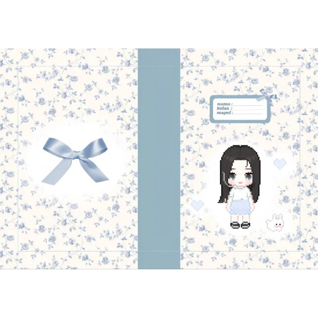 Aesthetic Book Cover/ Cute Book Cover/ Blue Book Cover/ Cute Book Cover