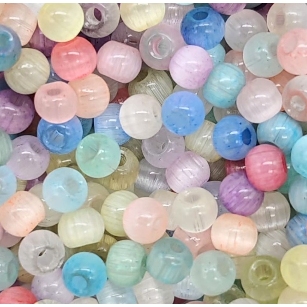 [10gr] CAT EYE MIX MOTE BEADS SIZE 4MM GLASS BEADS / แก้วพรีเมี่ยม