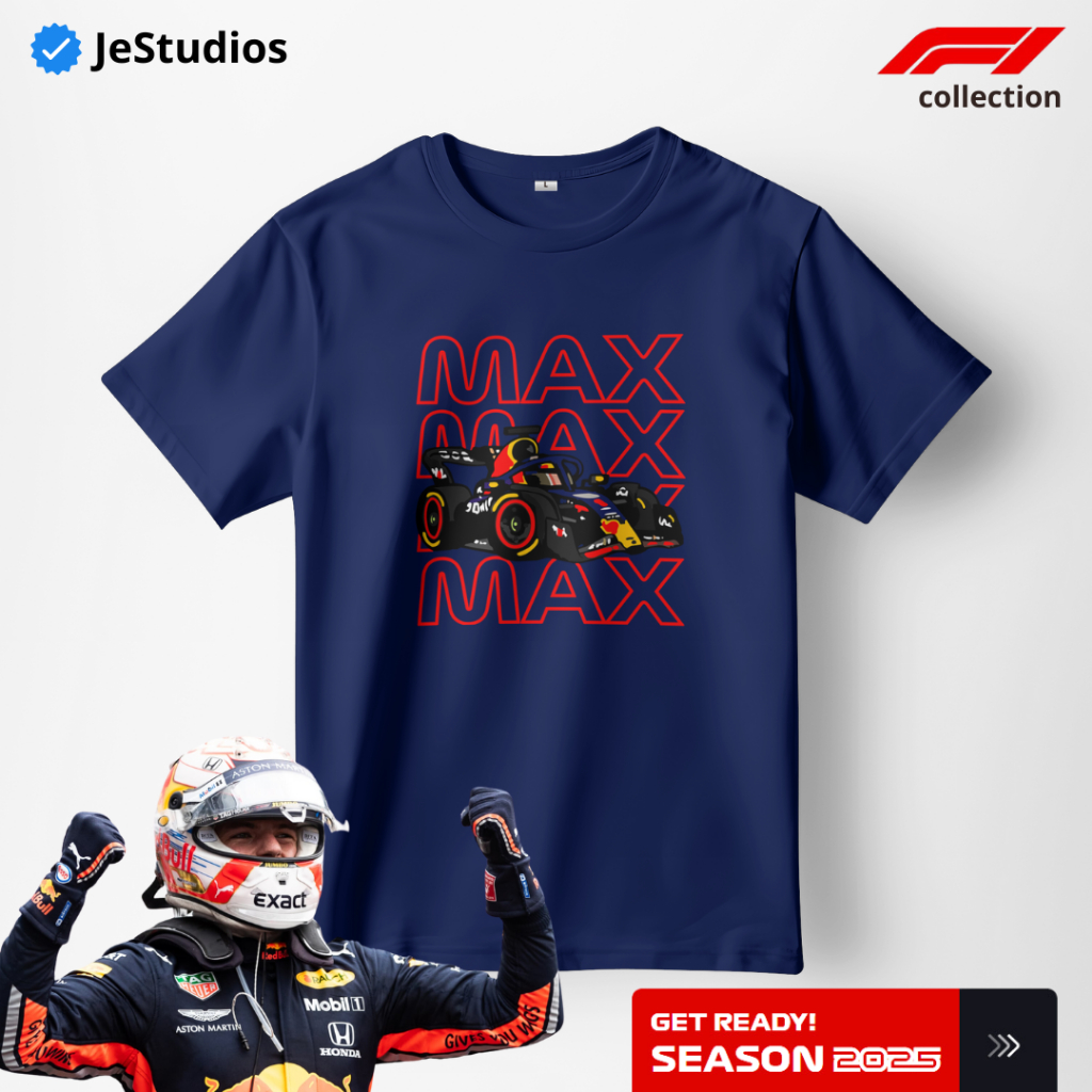 เสื้อยืด F1 Max Verstappen Max Redbull Formula 1