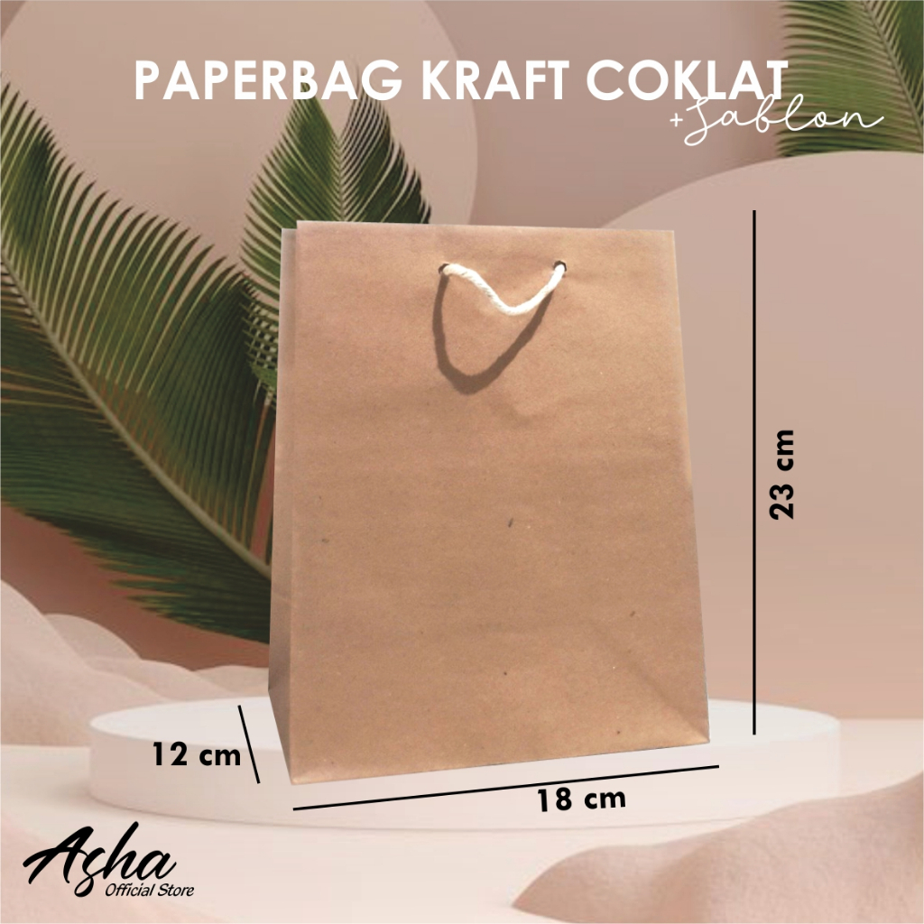 PLAIN KRAFT PAPER BAG DOZEN PACKAGE - KRAFT WEDDING SOUVENIR BAG SIZE 18 X 23 X 10 (DOZEN)