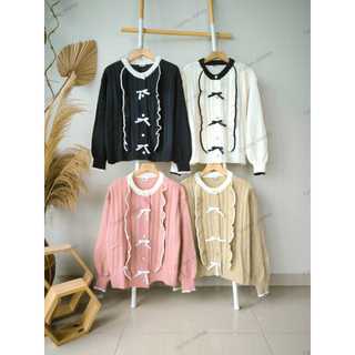 CYC Cecil Cardie Knit Outer Kancing Aktif Rajut Cardigan Knitwear Wanita