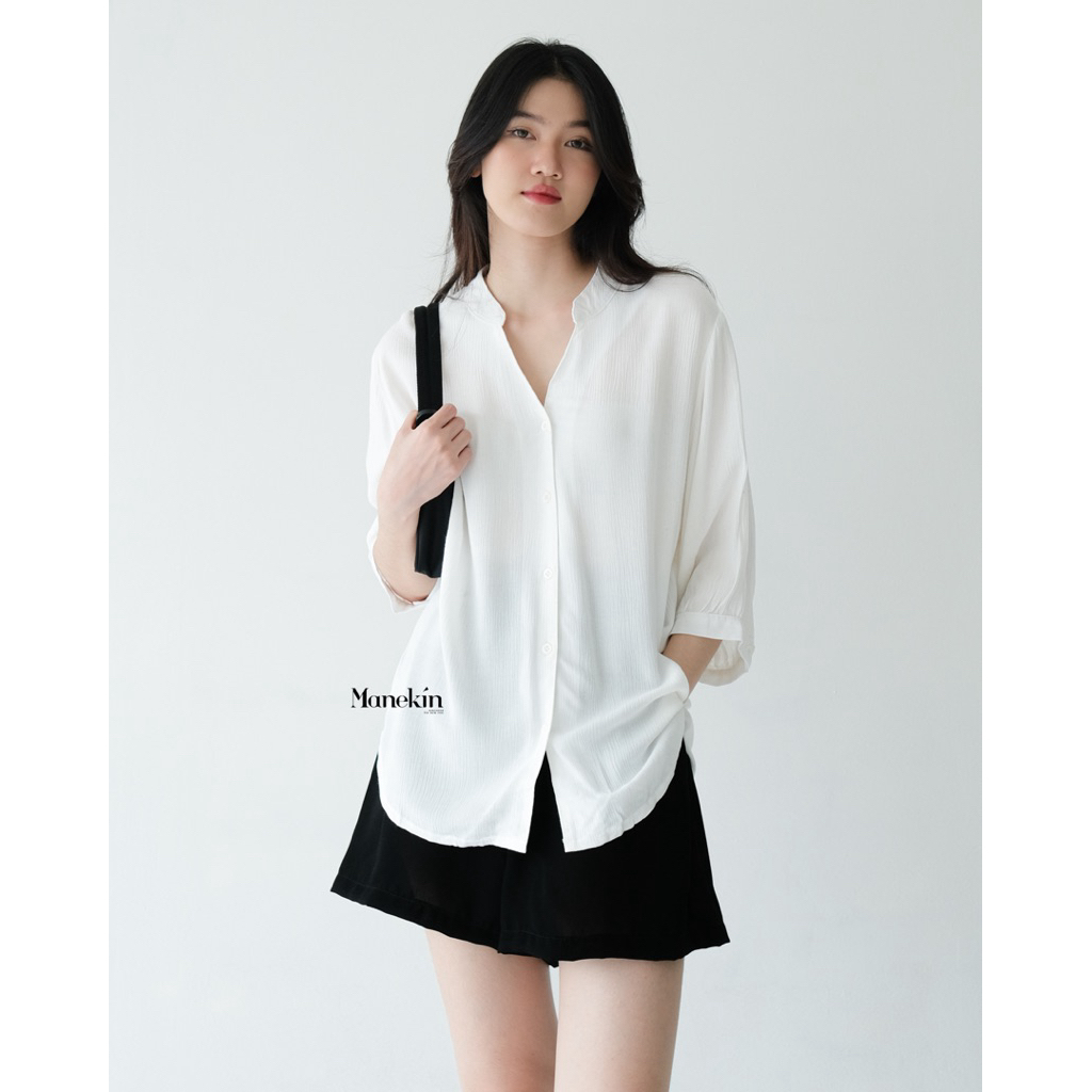 KEMEJA MANNEKIN - เสื้อ Hika / เสื้อเชิ้ตผู้หญิง / เสื้อเชิ้ตแขนสั้น