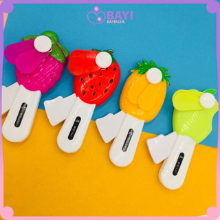 Kipas Karakter Tangan Genggam Pencet Manual Simple Tanpa Baterai / Kipas Angin Manual Mini Bentuk Lucu untuk Anak Bayi Bahagia C1313