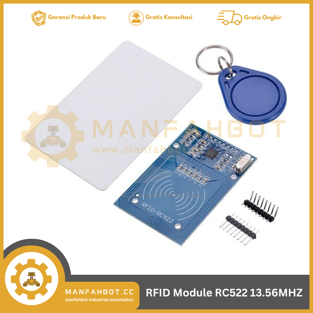 โมดูล RFID RC522 13.56MHz – เครื่องอ่านการ์ด RFID RC52 การ์ด RFID