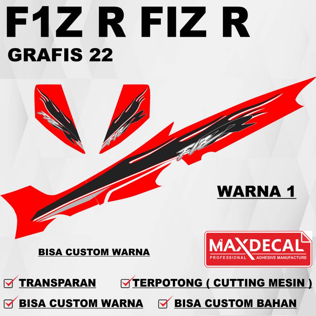 Fiz r F1z r Fiz r สติกเกอร์ / Fiz r F1z r Fiz r Striping / Fiz r F1z r Fiz r Decal สติกเกอร์ 22