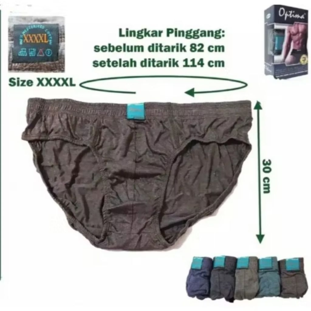 OPTIMA 9868 ชุดชั้นในชาย (3 ชิ้น) XXXXL/4L