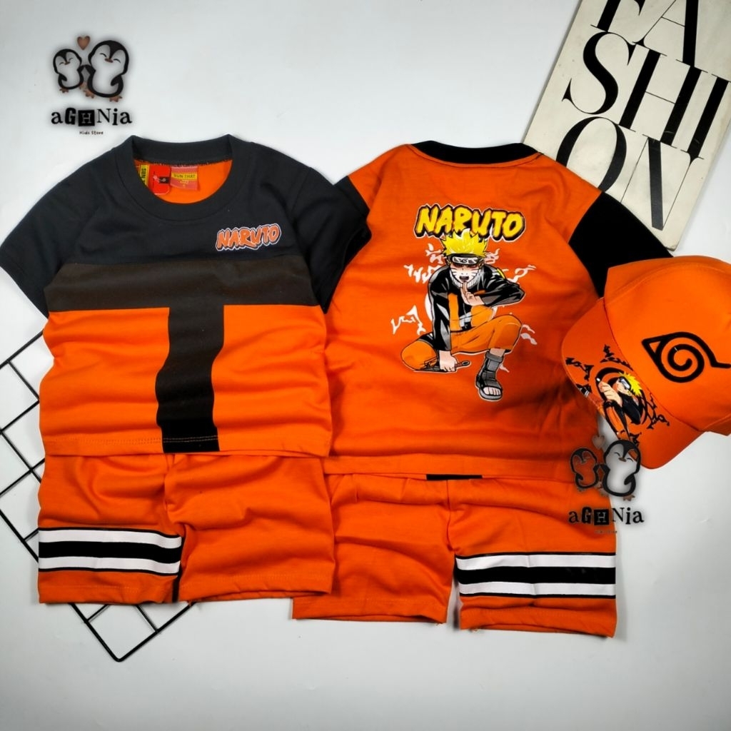 Naruto KIDS เสื้อยืด Cool Naruto KIDS ชุดอินเทรนด์ Naruto Boys เสื้อผ้า AGHNIA KIDS