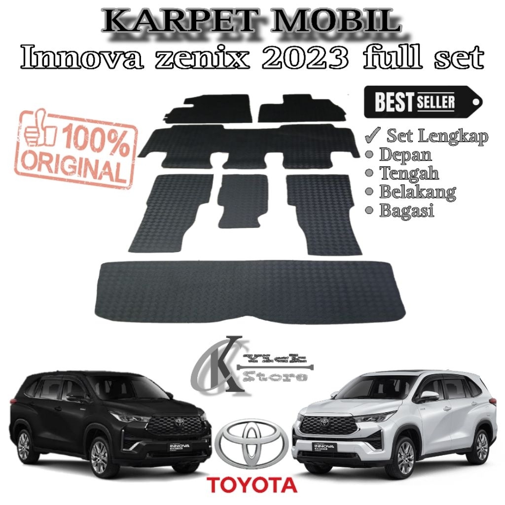 พรมรถยนต์ Innova Zenix 2023 ครบชุด / พรม Innova Zenix 2023 / Toyota Innova Zenix พรมรถยนต์ครบชุด