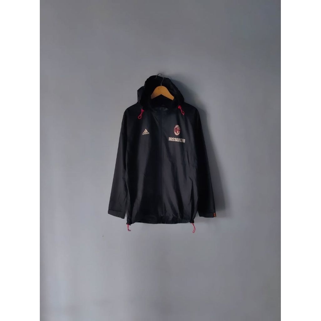 เสื้อแจ็คเก็ตกันลมกันน้ํา ADIDAS AC MILAN มือสองของแท้ Size L