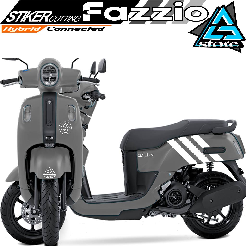 Fazzio สติ๊กเกอร์ตัดมอเตอร์ไซค์/F.565A/สติ๊กเกอร์โลโก้/แถบมอเตอร์ไซค์/สติ๊กเกอร์มอเตอร์ไซค์/สติ๊กเกอร์ adidas เรียบง่าย