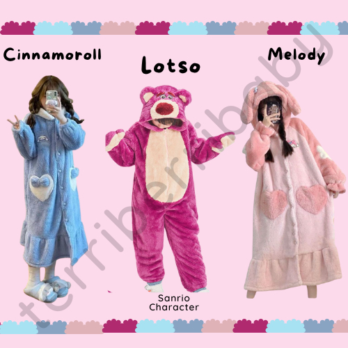 CINNAMONROLL ONESIE COSTUME / CINMONROLL / CINNAMONROLL / CINMONRUME Roll / LOTSO / MELODY / MELODY 