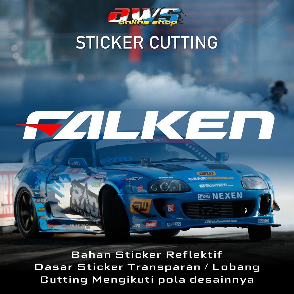 FALKEN สติ๊กเกอร์ตัดหน้าต่างรถยนต์