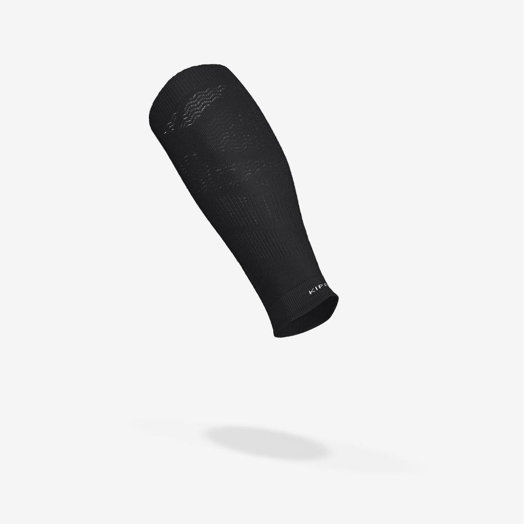 KIPRUN 900 Running Compression Sleeve Black - Black Compression Running Calf Brace