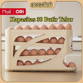 Kotak penyimpanan telur, kotak penyimpanan pintu samping kulkas, rak telur food grade rumah tangga, kotak telur bergulir otomatis, kotak penyimpanan tetap segar