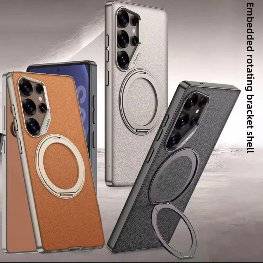 SAMSUNG GALAXY S23 ULTRA / S24 ULTRA / S25 ULTRA CASE LEATHER STAND MAGSAFE MAG MAG MAG MAG MAG MAG 